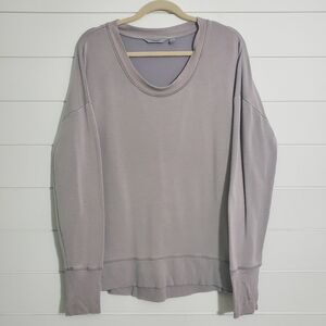 ATHLETA‎  COASTER LUXE SWEATSHIRT Gray long sleeve top,sweater size L